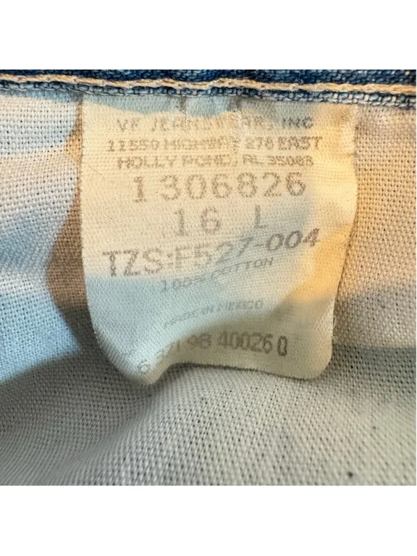 Vintage 90s Y2K Lee Riders Straight Leg Jeans Buckle Detail Light Wash HEMMED 16 - Image 8