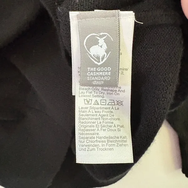 J.Crew Cashmere Crewneck Sweater Black Long‎ Sleeve Knit Pullover Womens Small - Image 10