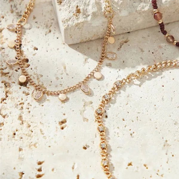 Multi layer boho bracelet set Gold - Image 6