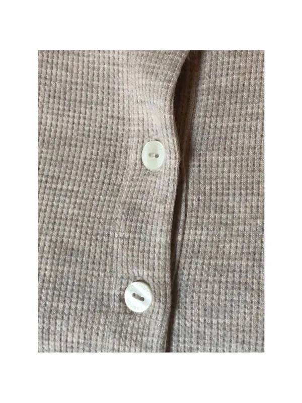 Victoria's Secret Beige Henley Top, Size XS - Image 3