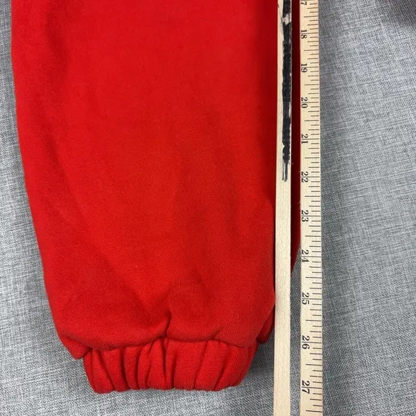 Comfrt Sweatpants Womens Small Red Fleece Jogger Elastic Waist Tapered - Image 4