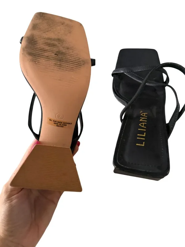LILIANA Black Block Heels Sandals Size US 7 - Image 5