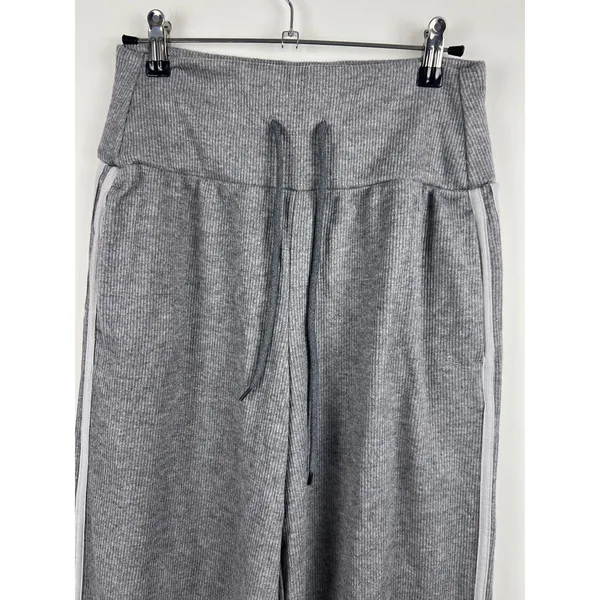 Halara Ribbed SoCinched High Waisted Tummy Control Drawstring Wide Leg Pant S Re - Image 11