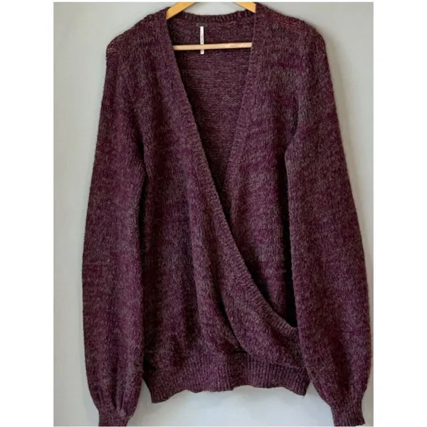 Free People Wool Blend Karina Ballerina Wrap Sweater - Image 2