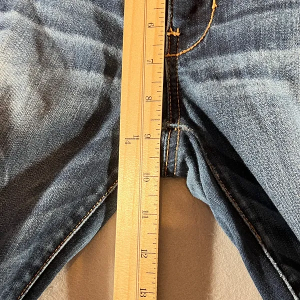646 |‎ American Eagle Skinny Mid Rise Stretch Denim Jeans Dark Wash Womens 8 - Image 5