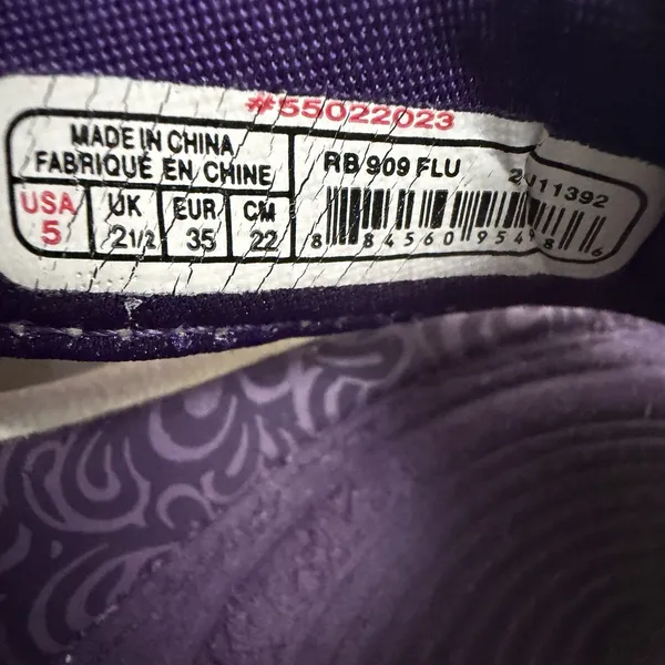 Reebok Easytone Women's Sz 5 Flip Flops White Purple Sandals Shoes Exercise‎ Gym - Image 4