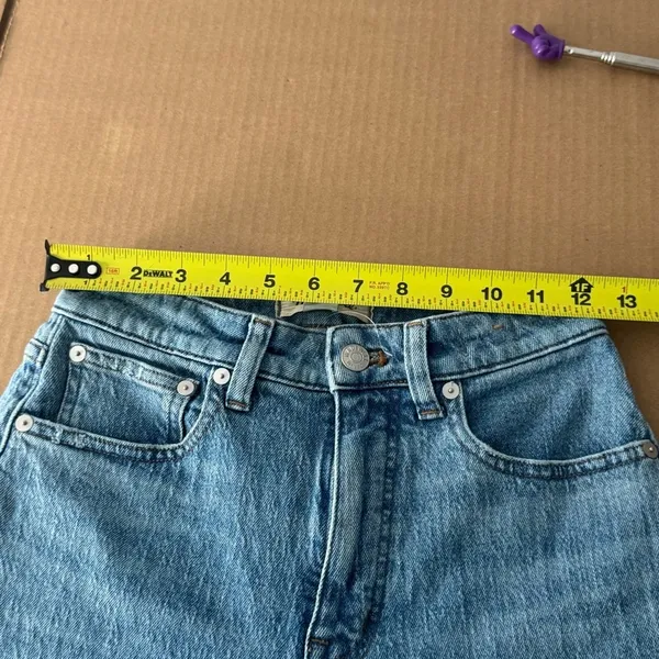 Madewell The Curvy '90s Straight Jean in Rondell Wash‎ Denim High Rise W24 - Image 12