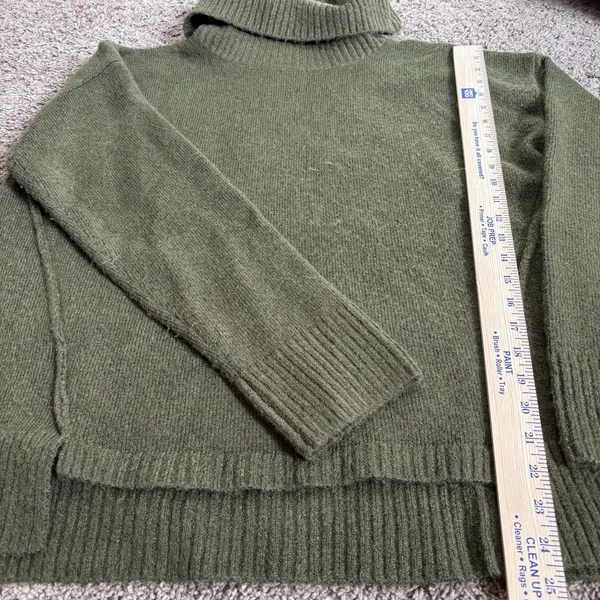 ANDREE by Unit Olive Green Mock Neck Sweater Women’s Size Small Cozy Cottagecore - Image 11