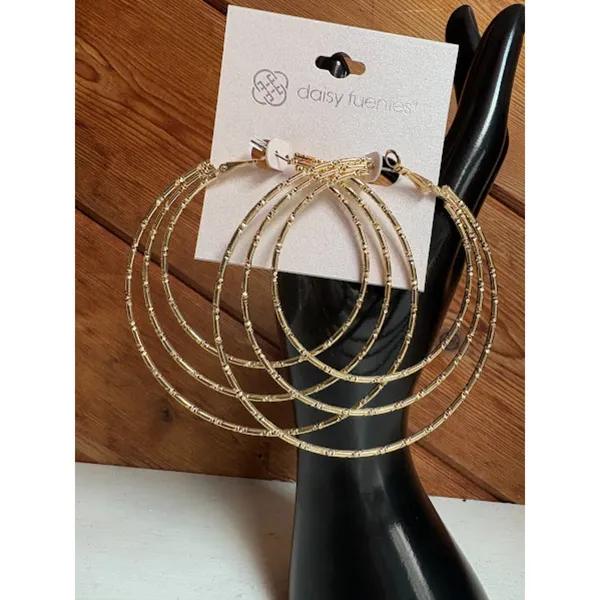 Daisy Fuentes Gold Hoop Earrings - Image 3