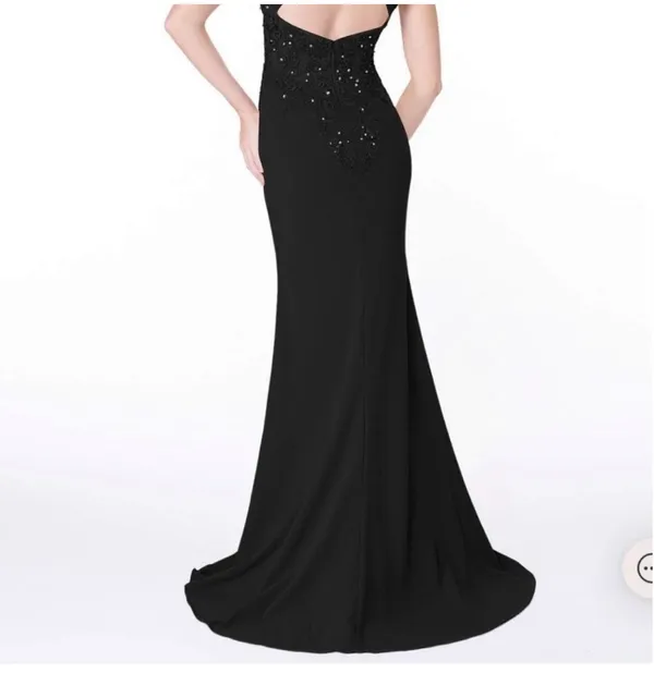 Azazie Dress Black Bridesmaid Prom - Image 4