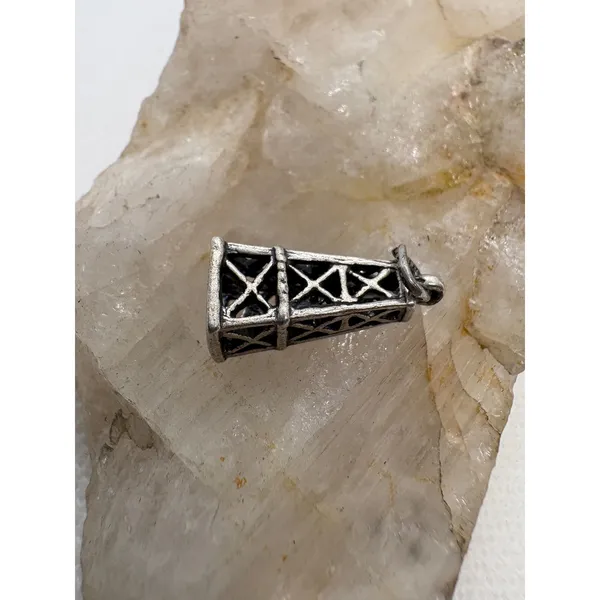 Vintage Sterling Silver Oil Derrick Charm 3D Drilling Rig Pendant STG 925 - Image 3