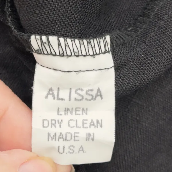 Vintage Alissa Linen Button Up‎ Top Women Large Coastal Artsy Indie Resort - Image 12