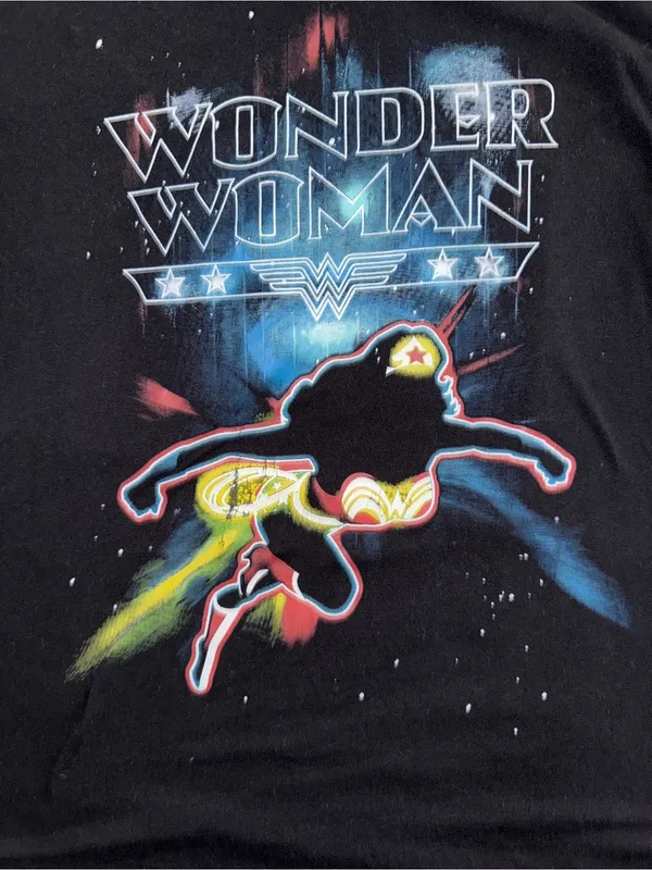 Wonder Woman Black Graphic Tee - Image 2