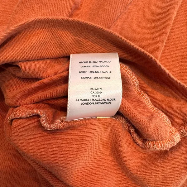 Urban Outfitters Cropped T-Shirt Short Sleeve Casual Everyday Top Orange Large L - Image 5
