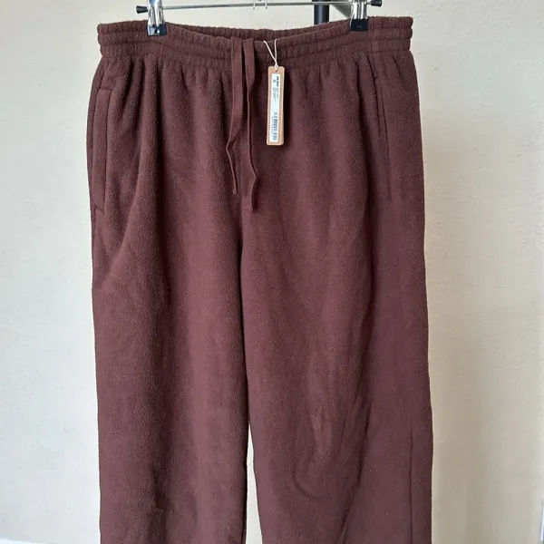 SKIMS‎ Fleece Lounge Pant Size M Cocoa AP-LPT-2171 - Image 4
