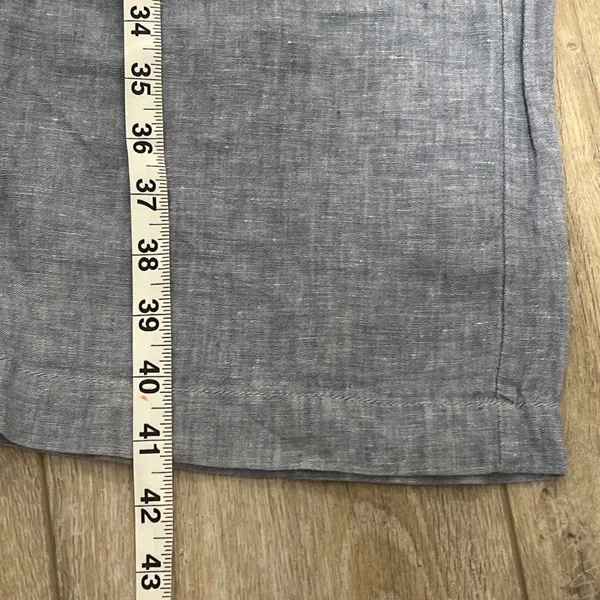 ATHLETA Cabo 100% Linen Wide Leg Pant Women Size 4 Tall Zip Pockets Drawstring - Image 6