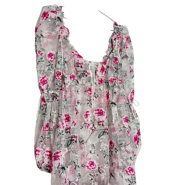 For Love & Lemons Sheer‎ Floral Overlay Dress NEW - Image 2