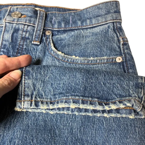 Madewell High Rise Balloon Tapered Jeans Medium Wash 26T Tall NB081 - Image 11