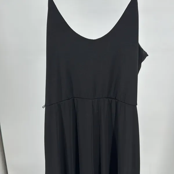 Papaya Black stretchy wide leg adjustable strap Jumpsuit romper M layering party - Image 8