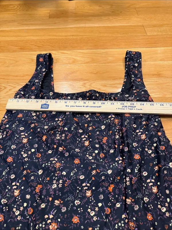 Madewell women’s floral square neck tank one piece swimsuit size 3X . - Image 2