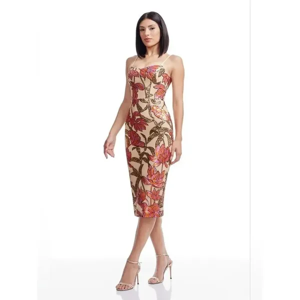 NWT Dress The Population DTP Blakely Floral Sequin Dress Size XS - Image 2