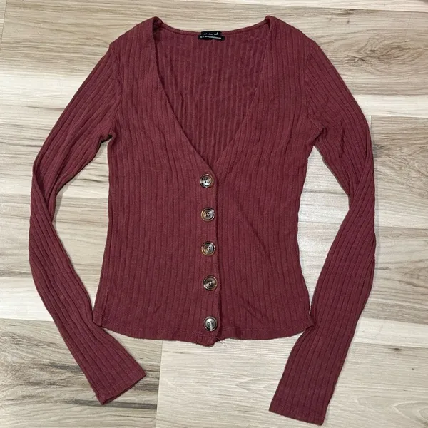 Urban Outfitters Out From Under Ribbed Cardigan Lightweight Sweater Women’s XS - Image 4