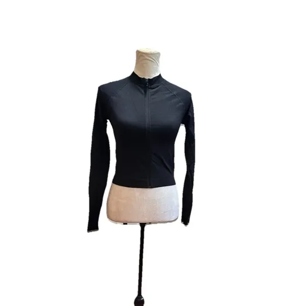Women's Seamless Fitted Full Zip Jacket - JoyLab Crop Workout Gym Activewear S - Image 3