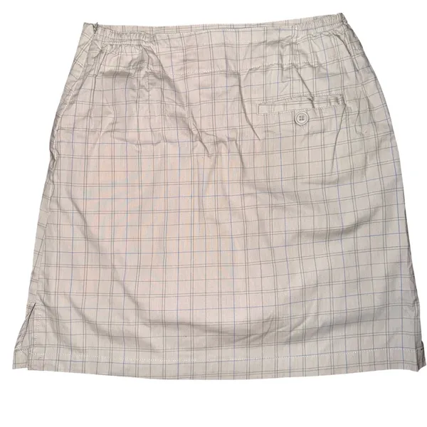 Line Up Womens Tan Plaid Golf Skort Size 6 Side Zip Cotton Stretch Activewear - Image 2