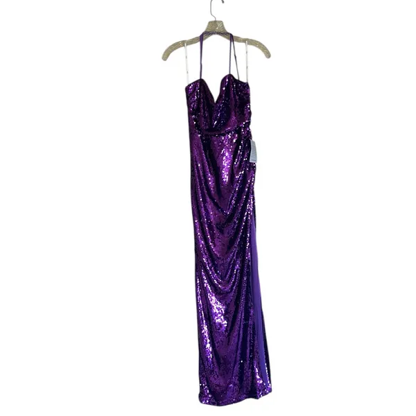 NWT Lulus Keep it Sparkly Sequin Sleeveless Gown Small, PURPLE - Image 10