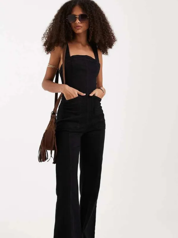 NWOT Free People Suns Out Bootcut Jumpsuit Sz XL - Image 4