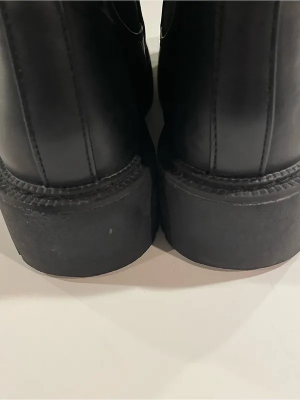Target Demi Chelsea Boots Women 6.5 Black Chunky Lug Sole Gothic Grunge Biker - Image 11
