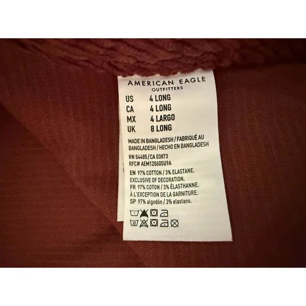 American Eagle Skirt Womens Size 4Long Brown Corduroy Short Skirt High Rise NWT - Image 7
