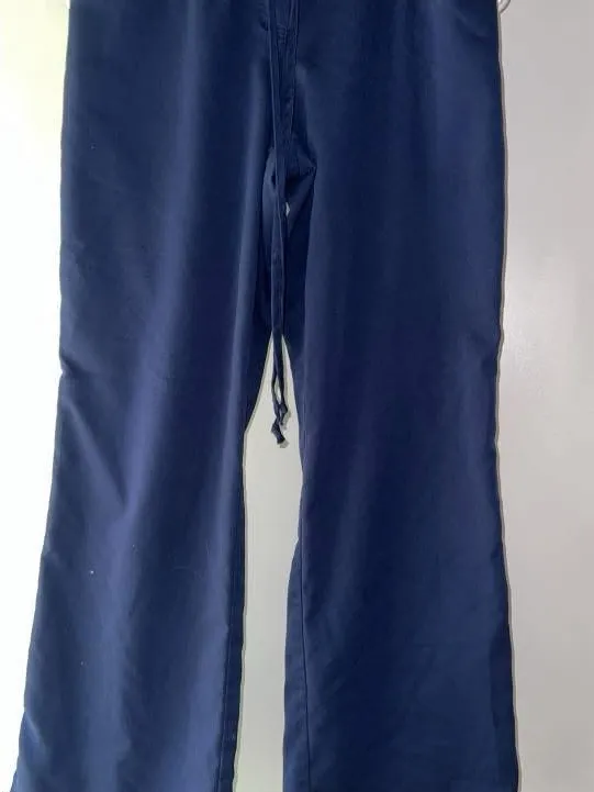 Grey's Anatomy Navy Boot Cut Scrub Pants with Drawstring - Image 2
