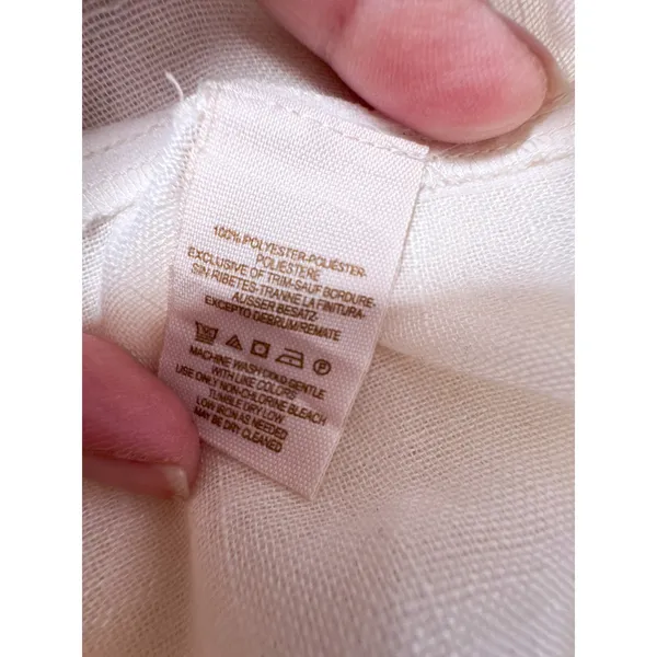Free People Ivory Button Up High Low Tunic Embroidered Cutout Back M - Image 11