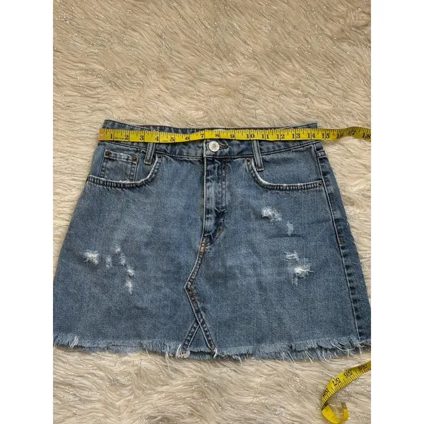 BDG Urban Outfitters Women’s Blue Distressed Denim Skirt Size M - Image 5