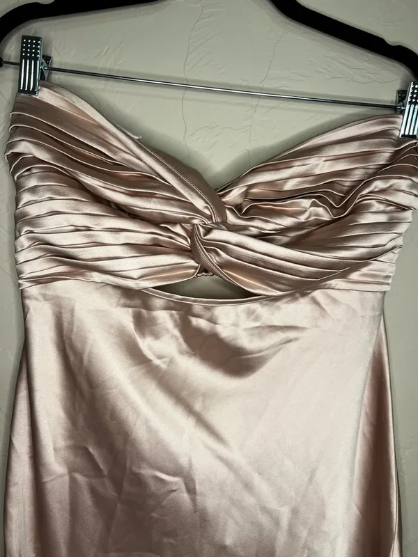 Princess Polly NWT‎ Shellie Mini Strapless Blush Pink Twist Mini Dress - Image 5