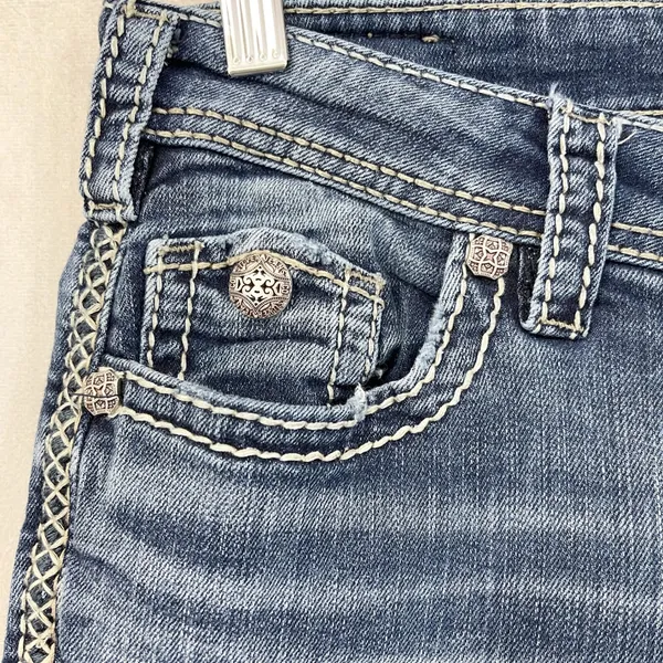 Silver Jeans Aiko Mid Boot Women 27 Low Rise Super Stretch Western Rodeo Country - Image 5