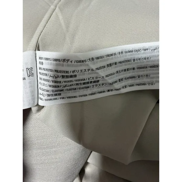 Abercrombie & Fitch Belted Blazer Tan Greige Mini Dress‎ Women's Size Large Tall - Image 14