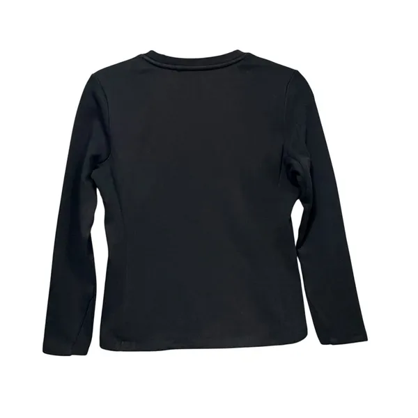 T Black Long Sleeve Crewneck Activewear Top Down Insulated TB1002-93 Womens S - Image 2