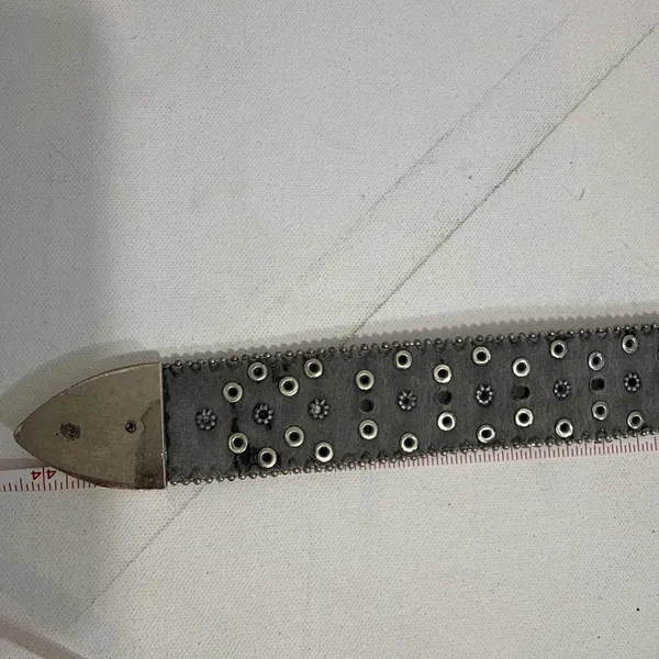 Vintage Chunky Y2K Studded Equestrian Western Boho Preppy Metal White Cross Belt - Image 10