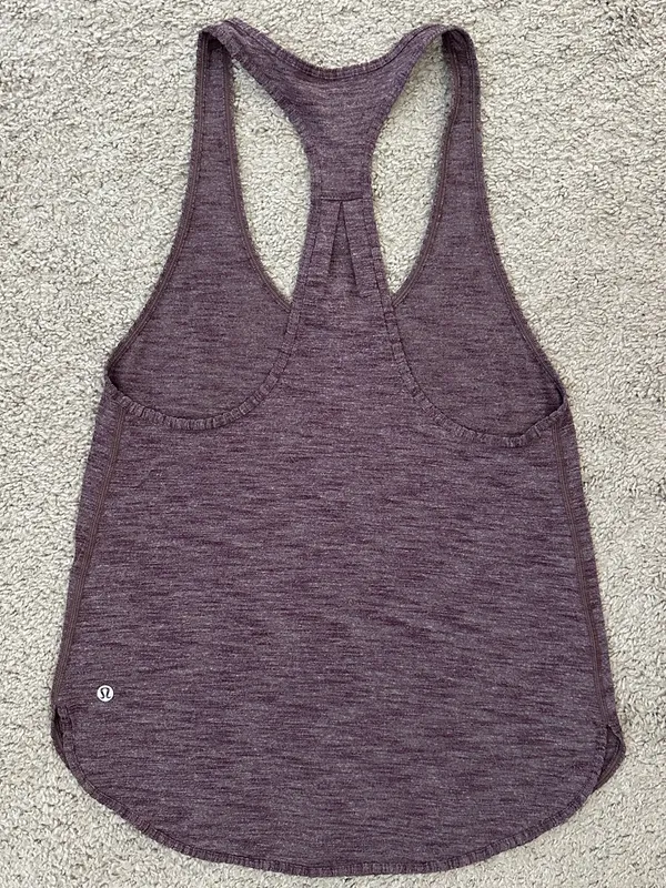 LULULEMON 105 F Singlet in Heathered Black Cherry First Release Sz. 4 - Image 8