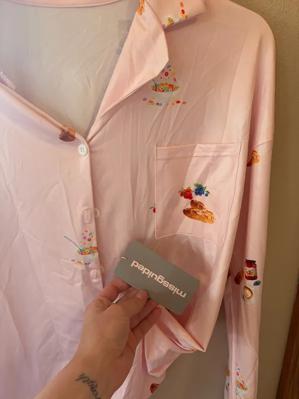 Missguided 🆕🎀Baby Pink “Brunch Club” Pajama Set - Image 8