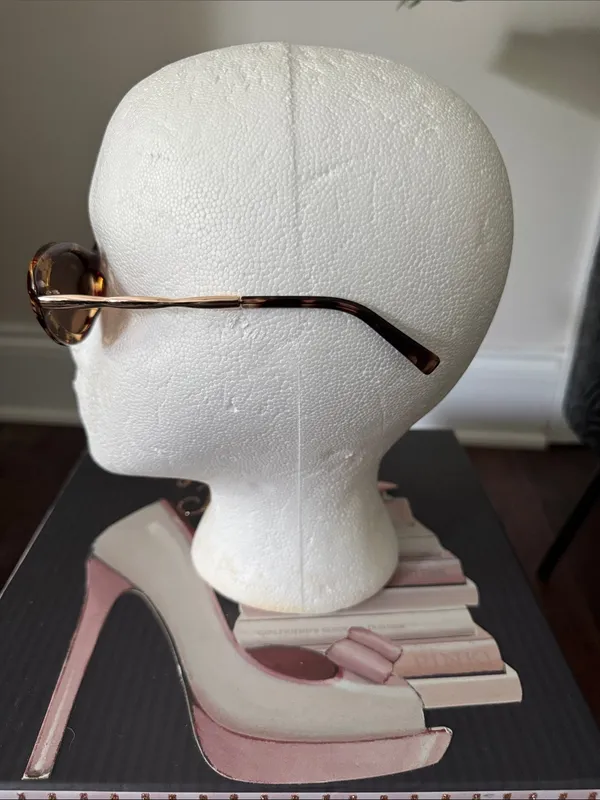 Women's Tortoise Oval Sunglasses with Brown Lenses - Image 3