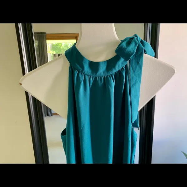Teal Sleeveless Dress Size M - Image 2