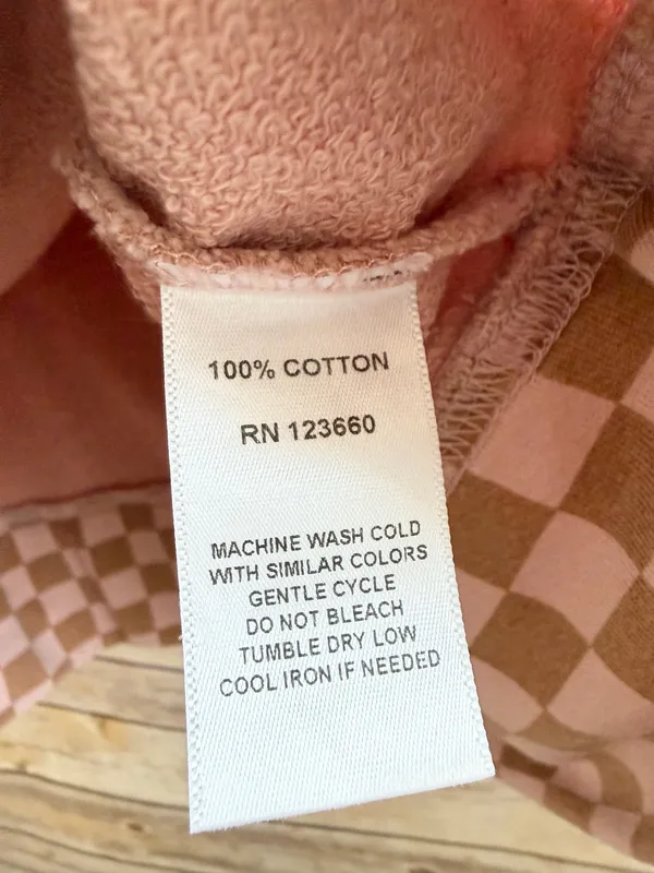SPLITS59 Sweatshirt Women’s Size XS Tilda French Terry Checkerboard Print NWT - Image 7