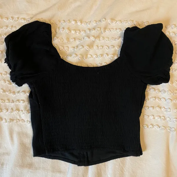 Hollister Black button front blouse - Image 3