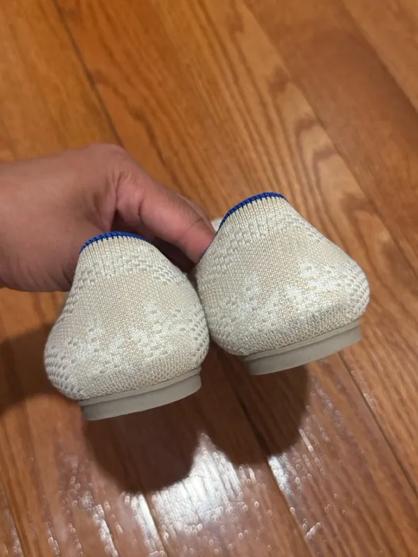 Rothy’s Square Toe Ballet Flats Size 8 White - Image 3
