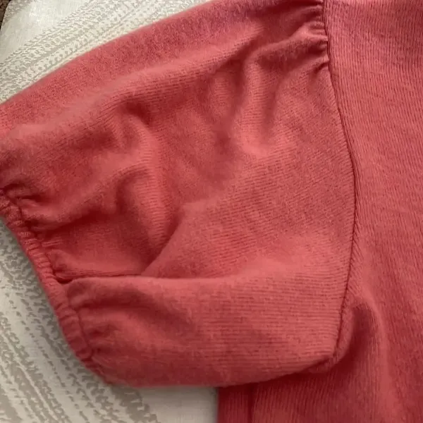 Zara Women’s Peach/Pink Short-sleeve Sweater - Image 3