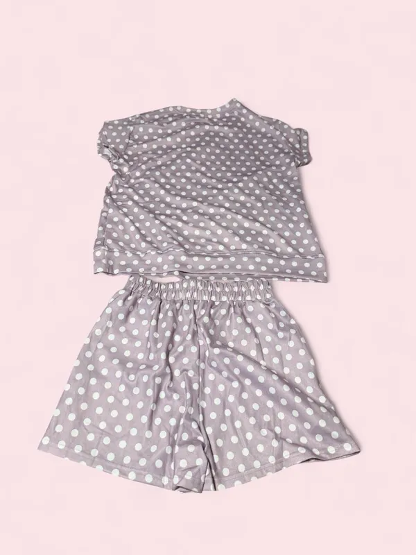 Boutique Lavender Polka Dot Short Loungewear Set - Image 2