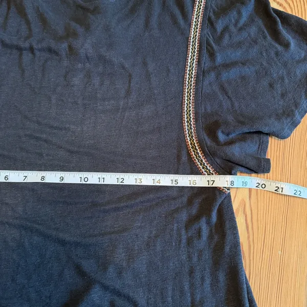 Garnet Hill Tunic Dress 100% Organic Linen Black Embroidered Loose Flowy Boho S - Image 5